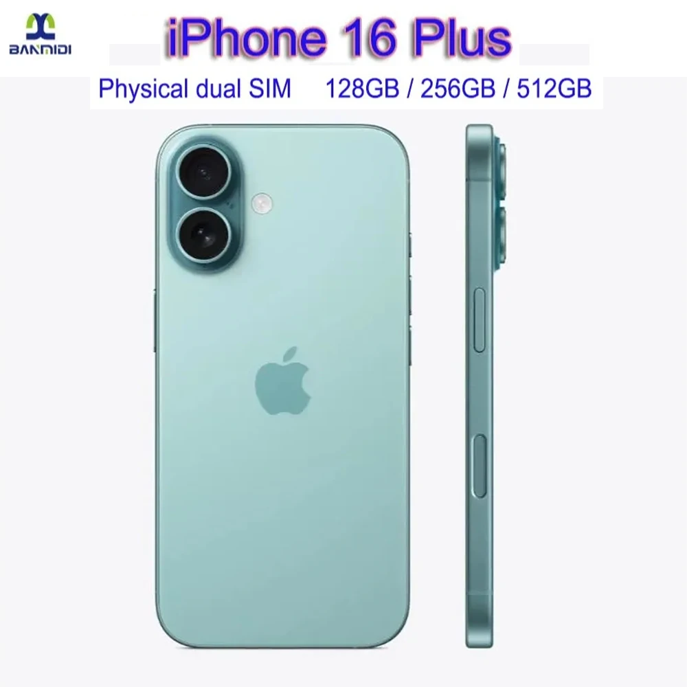 Téléphone portable d'origine Apple iPhone 16 Plus double SIM 6.7 "Super Retina XDR OLED 48MP iOS 18 5G Smartphone débloqué