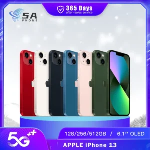 Apple-Téléphone portable iPhone 13 5G, 128 Go, 256 Go, 512 Go, Face ID, NDavid 6.1, XDR, OLED, 12MP, Bionic, A15, Hexa Core, SmartPhone IOS, Original