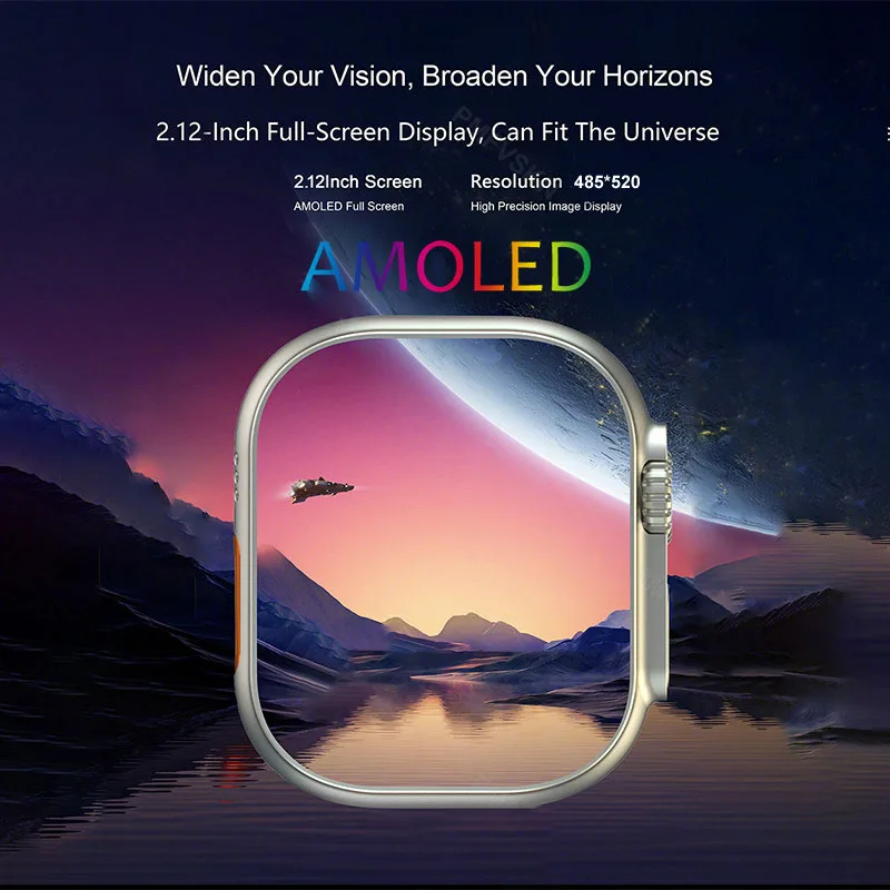 Pour Apple montre intelligente 10 ultra x 3 Pro MAX Gen2 49mm écran Amoled Smartwatch taux de rafraîchissement sans fil charge hommes femmes pour le Sport – Image 4