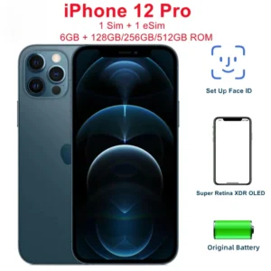 iPhone 12 Pro 6GB RAM 12Pro 128/256/512GB ROM 6.1 "Super Retina OLED A14 IOS Face ID débloqué 5G téléphone portable d'origine